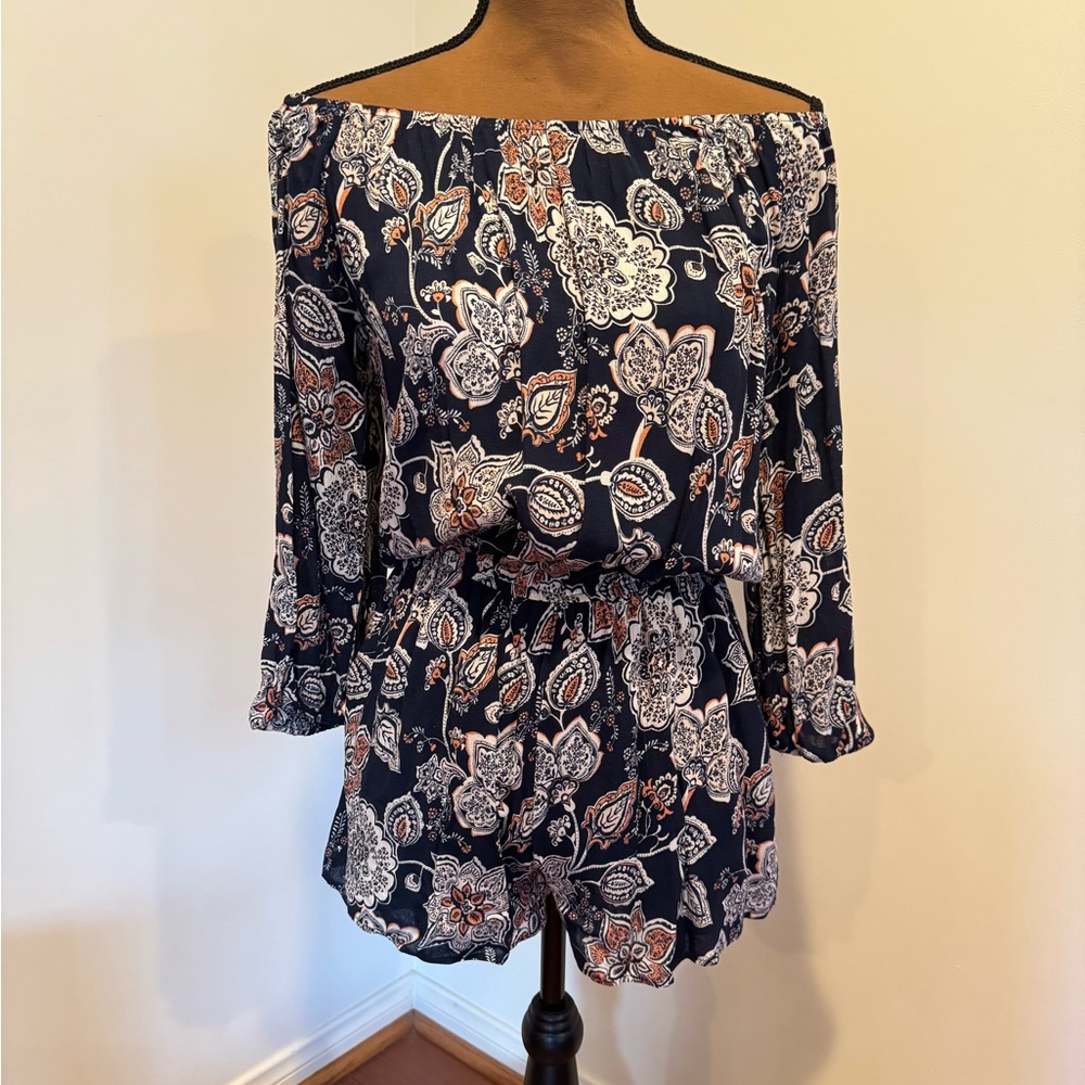 Floral Off-Shoulder Romper